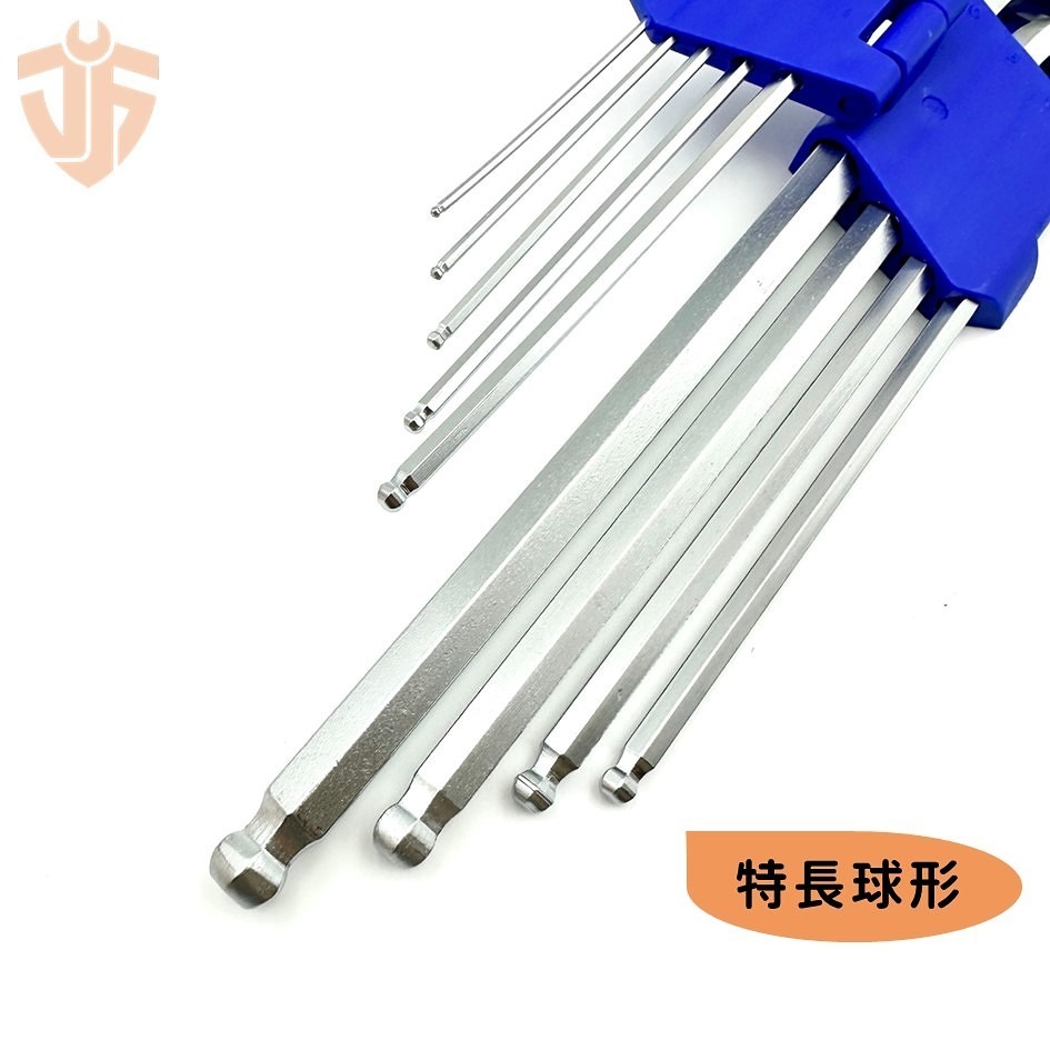 【台灣現貨】六角扳手特長球型9支組 六角扳手白金特長球型 六角板手球頭 L型板手 內六角板手 扳手 L型扳手-細節圖5
