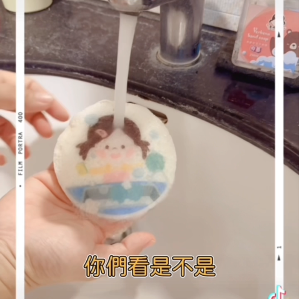 ￼喬媽灶咖｜壓縮木棉漿洗碗海棉、起泡綿密，去污不油-細節圖2