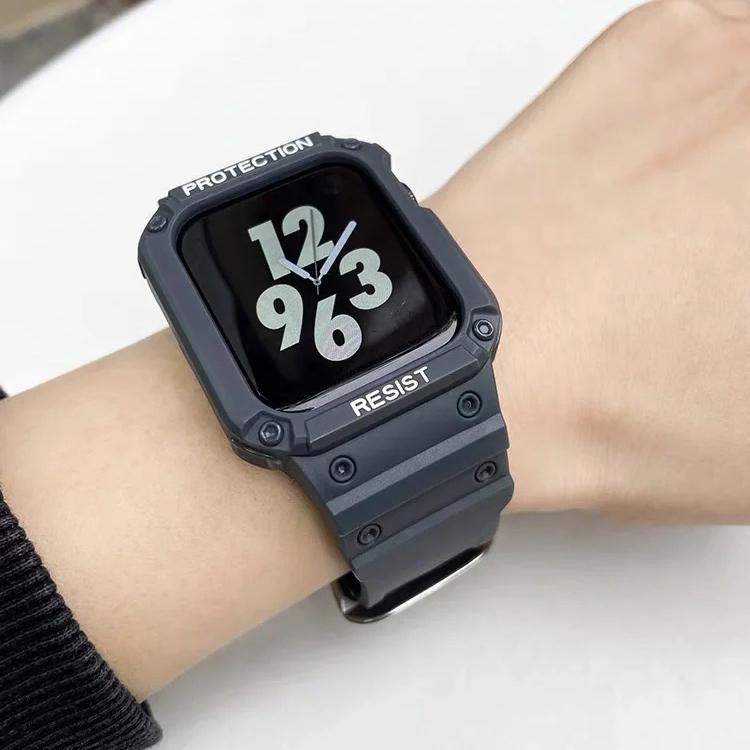 現貨在台 Apple watch 一體錶帶 星光錶帶 雙色表帶 冰川手錶帶 硬殼錶帶 蘋果手錶 45/6/SE/7/8-細節圖3