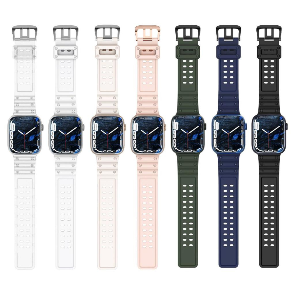 台灣現貨 Apple watch 透明霧面錶帶 磨砂錶帶 透明錶帶 冰川錶帶 蘋果手錶 5/6/SE/7/8 Ultra-細節圖4