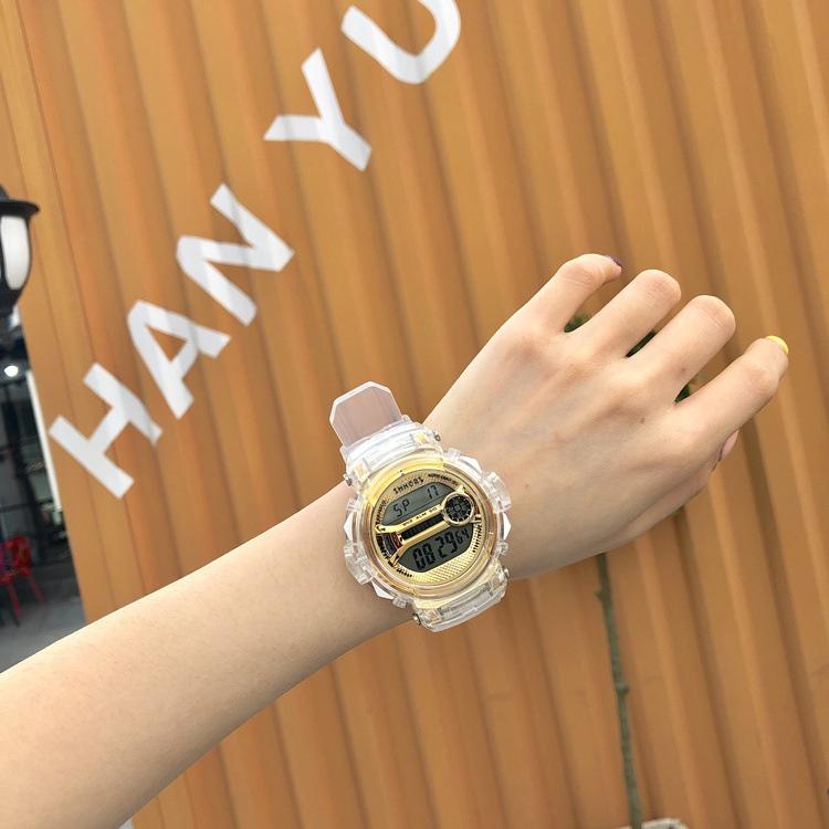 現 SHHORS 圓形透明錶 手錶 運動手錶 電子錶 錶 冷光有保固 三眼錶 運動錶 學生錶 果凍錶 情人節 禮物-細節圖4