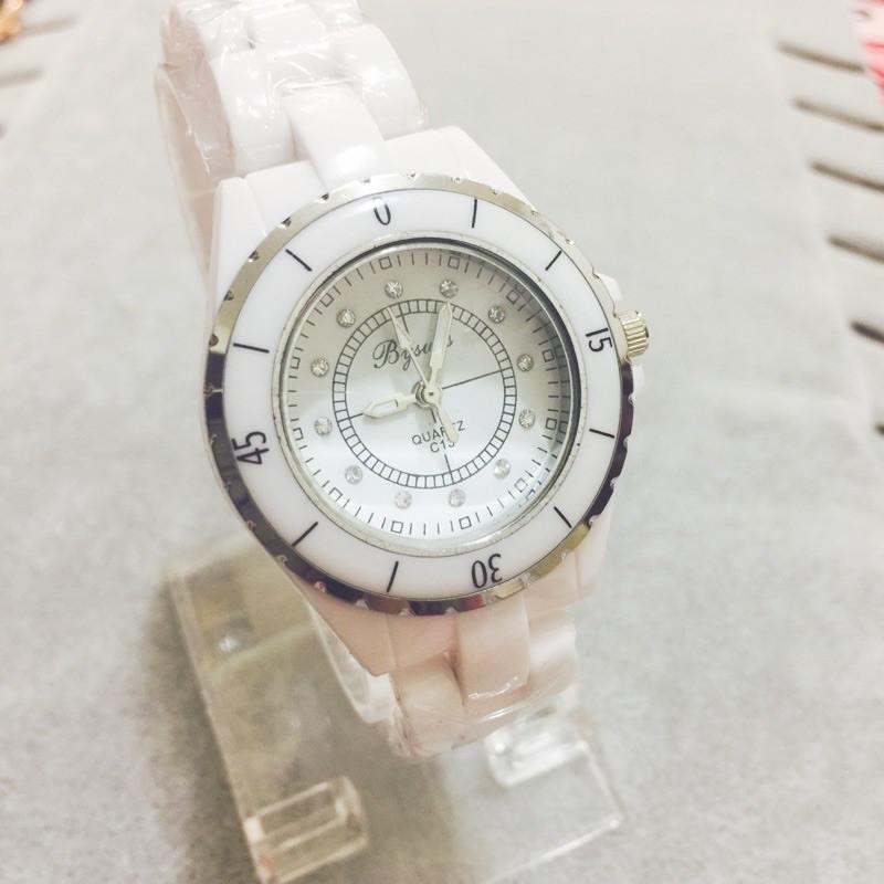 🇹🇼現貨 小香經典同款 陶瓷錶 手錶 無錶盒 系列 手錶 腕錶 錶 石英錶 鑽錶 鑲鑽-細節圖4