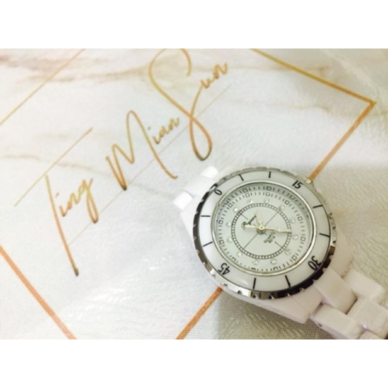 🇹🇼現貨 小香經典同款 陶瓷錶 手錶 無錶盒 系列 手錶 腕錶 錶 石英錶 鑽錶 鑲鑽-細節圖6