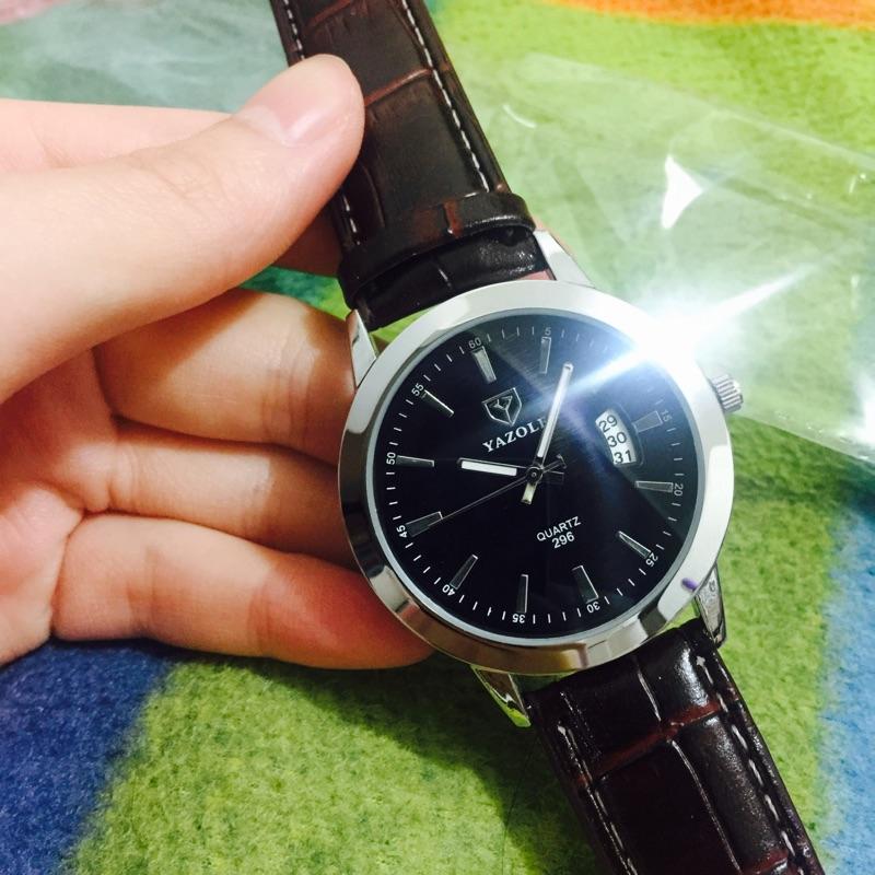 🔴限時特價 時尚經典款 極致防水 錶 日期 時尚 男錶 藍光錶 夜光錶 手錶 男友款 情人節禮物 三眼錶 鋼錶 296-細節圖2