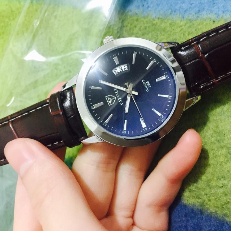 🔴限時特價 時尚經典款 極致防水 錶 日期 時尚 男錶 藍光錶 夜光錶 手錶 男友款 情人節禮物 三眼錶 鋼錶 296-細節圖3