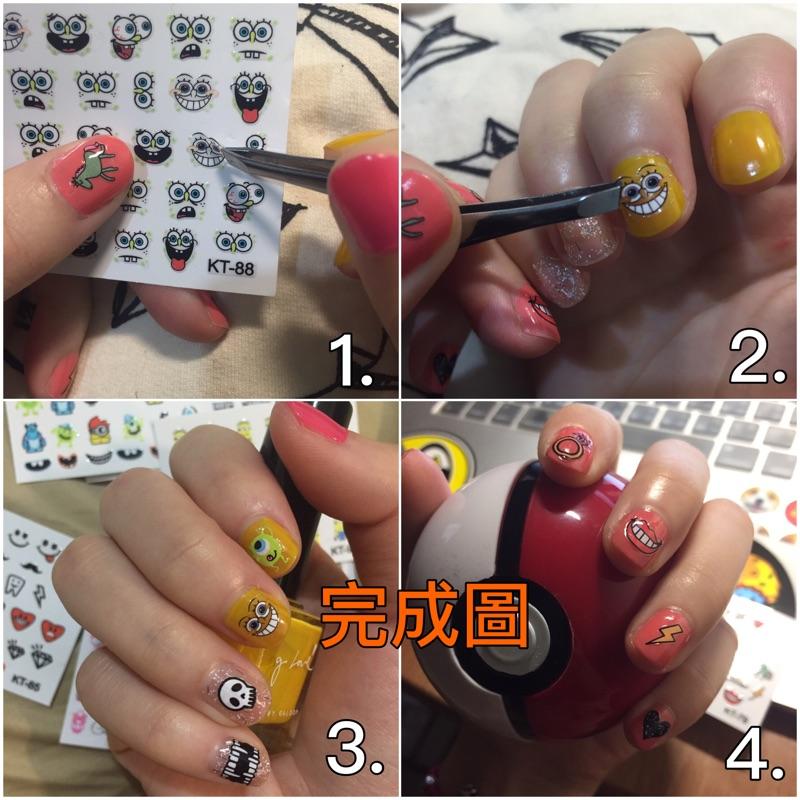 日韓流行 美甲貼 指甲貼 美甲貼片 光療 紋身貼紙 貼紙-細節圖2