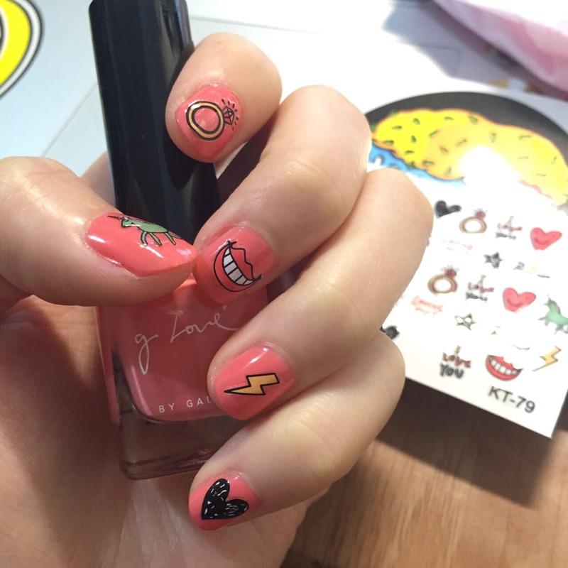 日韓流行 美甲貼 指甲貼 美甲貼片 光療 紋身貼紙 貼紙-細節圖3