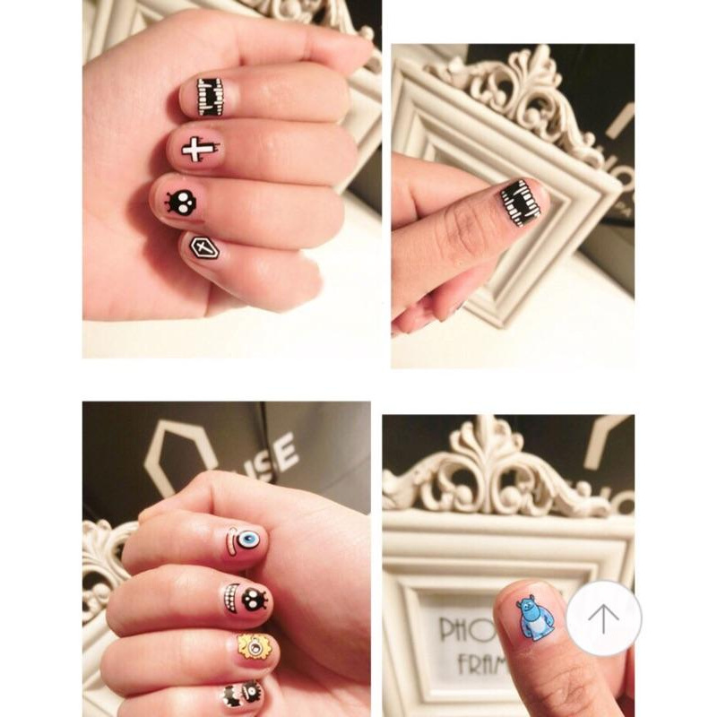 日韓流行 美甲貼 指甲貼 美甲貼片 光療 紋身貼紙 貼紙-細節圖4