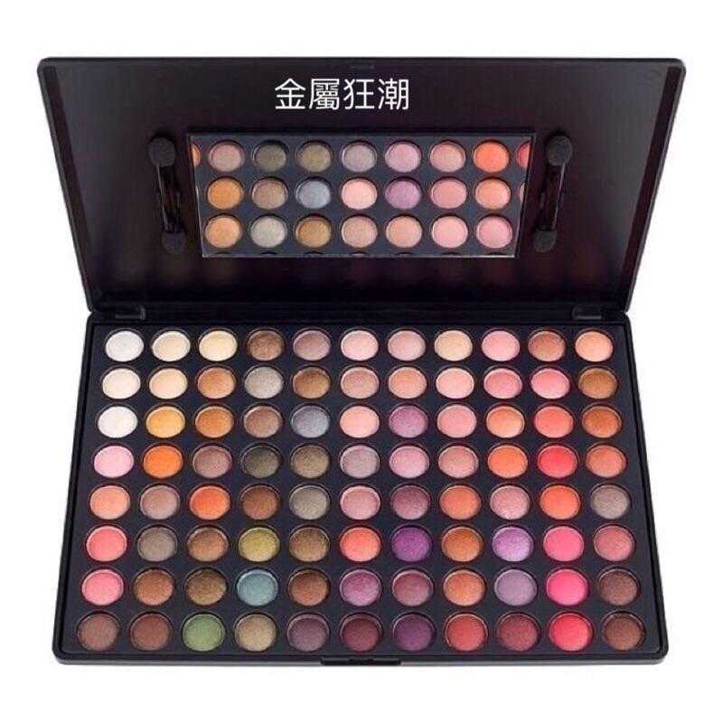 超值組合 88眼影+粉刷組 88色 金屬狂潮 翡翠鑽石 珠光 眼影盤 + MINI 粉刷 七件組 刷具-細節圖2