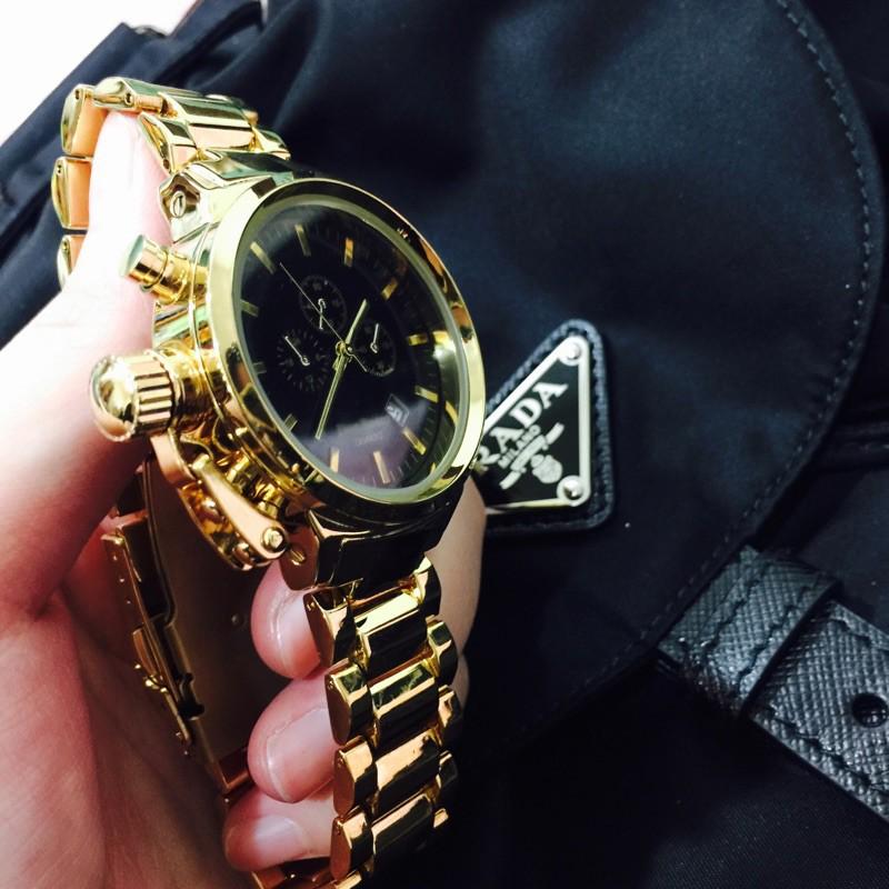 少量現貨到🔥  韓國金錶 韓國錶 金錶 玫瑰金錶 手錶 錶 三眼金錶 大金錶 鋼錶 金鋼錶 三眼錶 日本錶 原宿錶-細節圖4