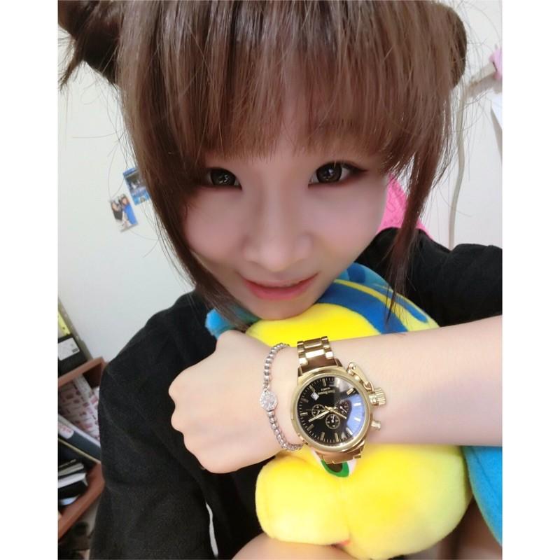 少量現貨到🔥  韓國金錶 韓國錶 金錶 玫瑰金錶 手錶 錶 三眼金錶 大金錶 鋼錶 金鋼錶 三眼錶 日本錶 原宿錶-細節圖5