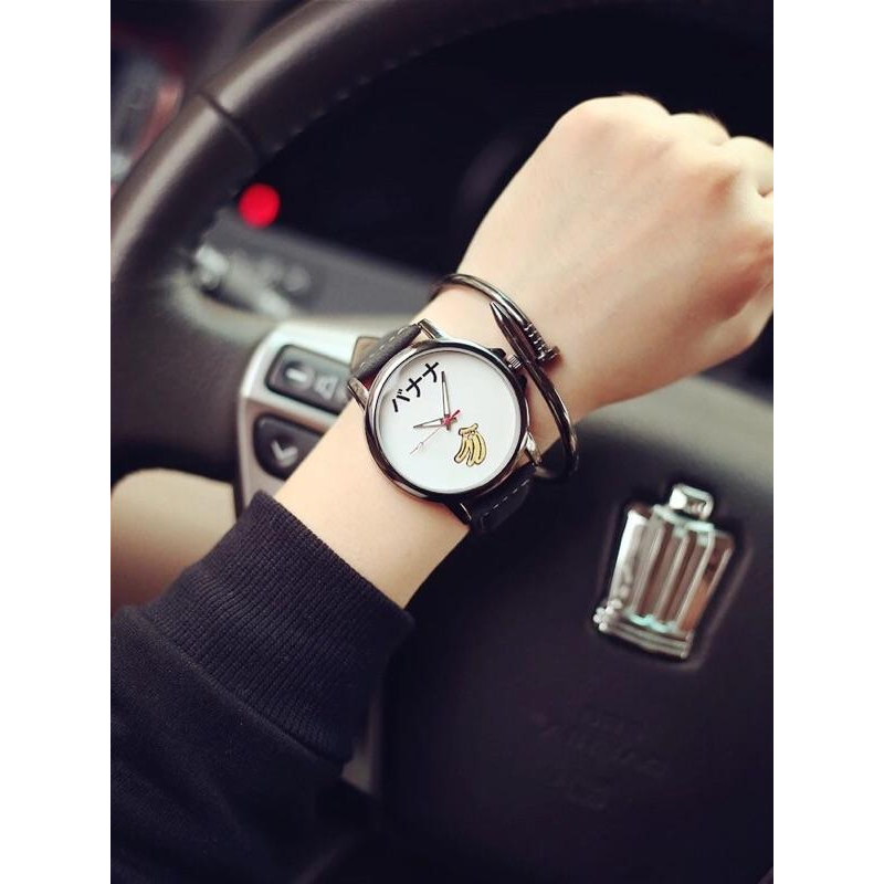 現韓國原宿zipper簡約風手錶 可愛 潮流 學生錶 韓國錶 水果錶 造型錶 卡通錶 香蕉 大學生 韓國 三眼錶 藍光錶-細節圖2