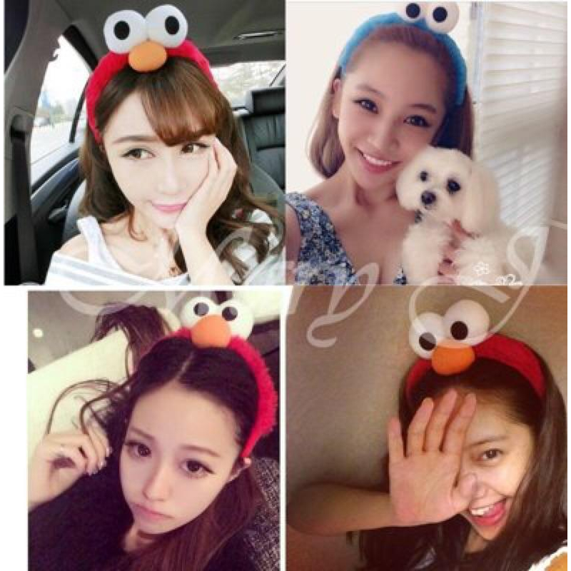 大眼睛髮箍 髮圈 髮帶 髮箍 綁頭髮 造型髮圈 髮圈 貓咪 貓咪髮帶-細節圖3