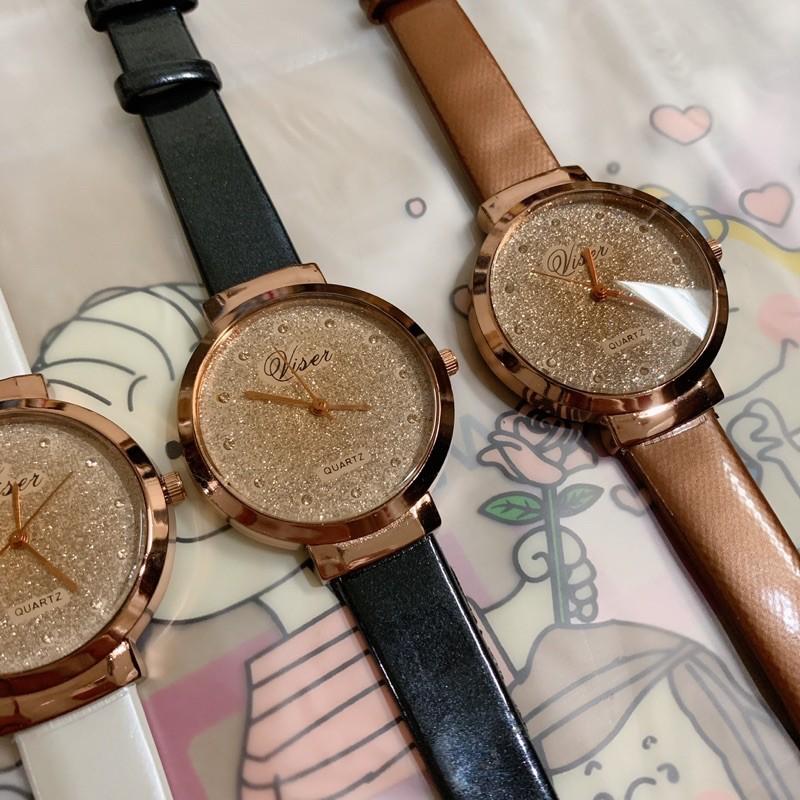 現貨 ✨ 韓版 氣質 石英女錶 水鑽錶 閃亮 閨蜜錶 情人節 過年 手錶 女錶 錶 送禮 對錶 金錶 飾品 手飾 霧面-細節圖8