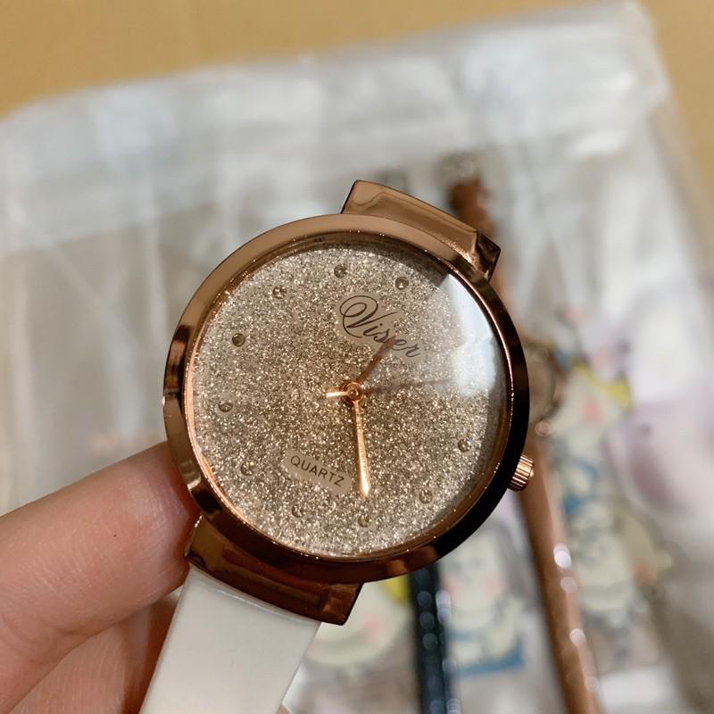 現貨 ✨ 韓版 氣質 石英女錶 水鑽錶 閃亮 閨蜜錶 情人節 過年 手錶 女錶 錶 送禮 對錶 金錶 飾品 手飾 霧面-細節圖9