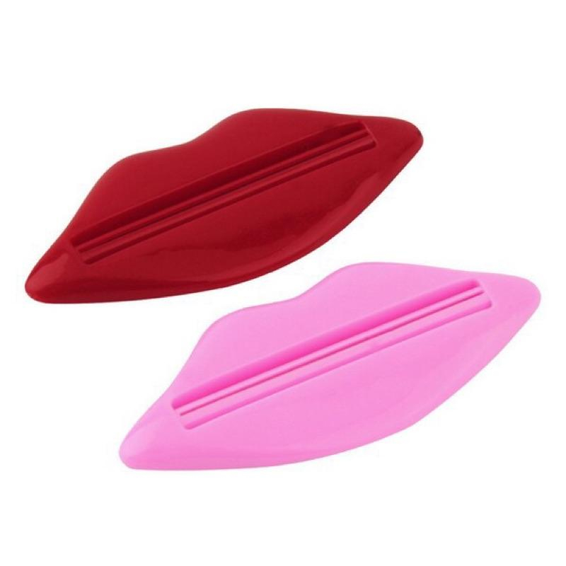 💋紅唇💋 擠牙膏器 （2入裝）韓版 嘴唇 多用擠壓器 牙膏 美白 刷牙 節省不浪費 洗面乳-細節圖2