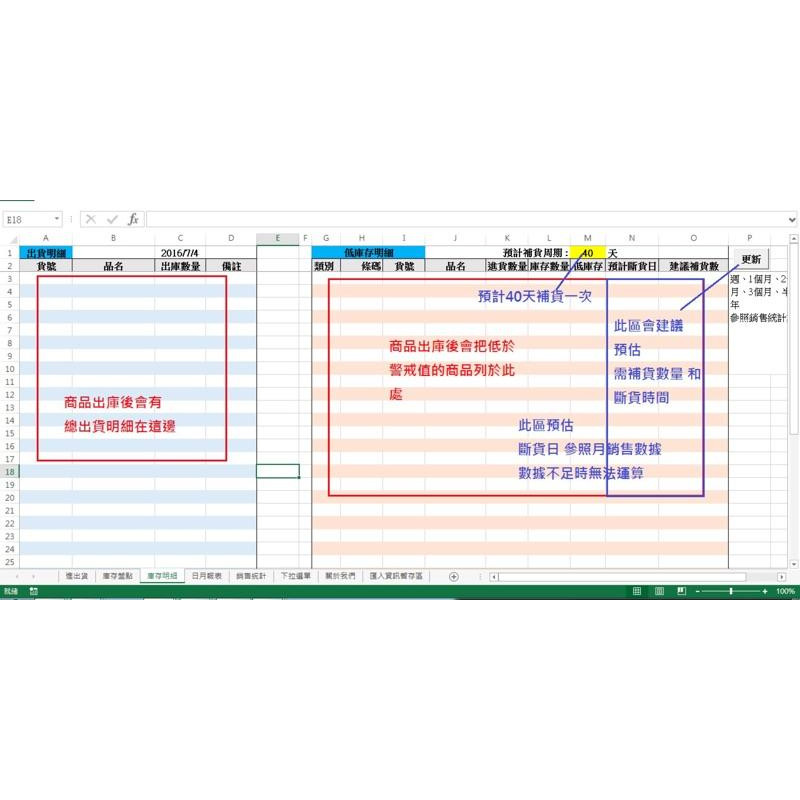 記帳軟體網拍專屬Excell架構 蝦皮訂單匯入記帳 記帳程式 網拍 老闆 pos系統 進銷存管理系統 破壞袋 快遞袋-細節圖7