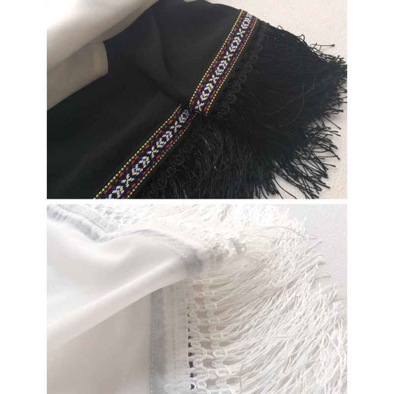 🔥現貨 民族風流蘇罩衫 刺繡 外套 防曬 海邊 墾丁 泳裝 洋裝 女神 渡假 美白 學生 音樂祭 夜店-細節圖7