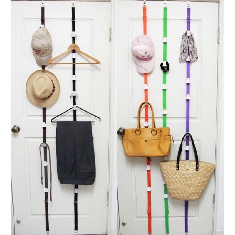 現貨 可調式 掛鉤 收納 多功能 背帶 門後掛鉤 帽子收納 包包收納 3M無痕掛鉤 掛繩 掛鉤 門上掛鉤 掛勾 門掛繩-細節圖7