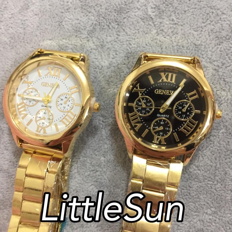 🔥現貨🔥 超生火 顯白 三眼金錶 土豪金 三眼錶 手錶 情人節禮物 生日禮物 交換禮物 錶 長輩 母親節 日內瓦-細節圖2