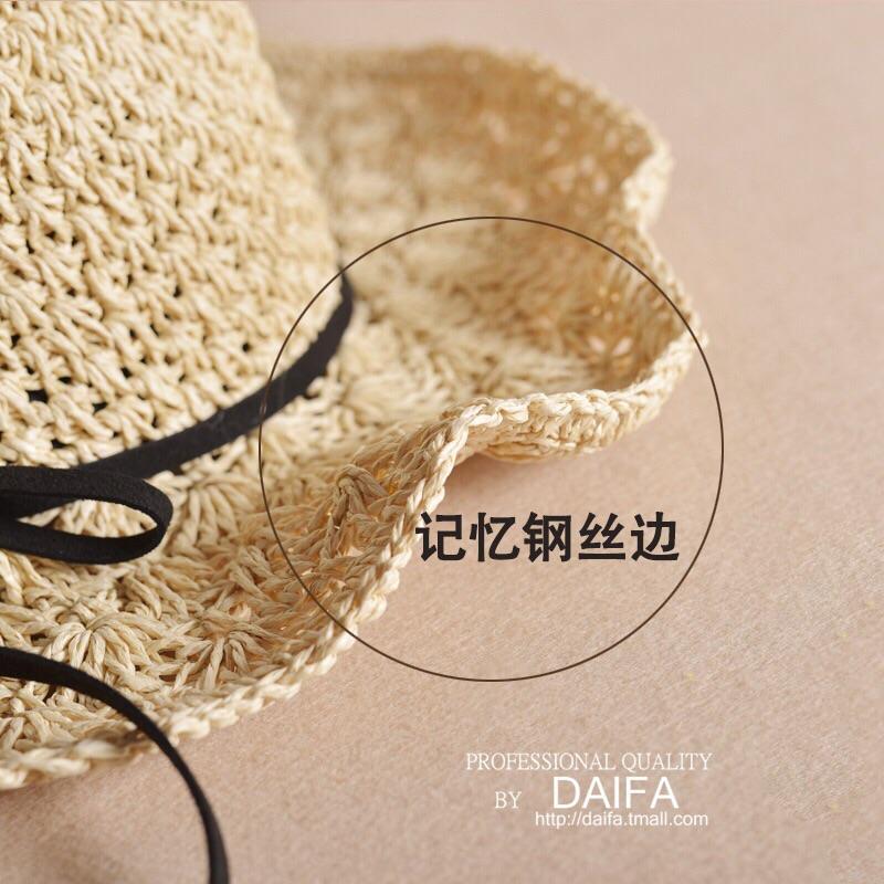 🔥網美必備🔥 編織帽 蝴蝶結 草帽 拍照道具 海邊 沙灘 夏威夷 編織 浪漫 日雜 日本 毛帽 老帽 藤編-細節圖4