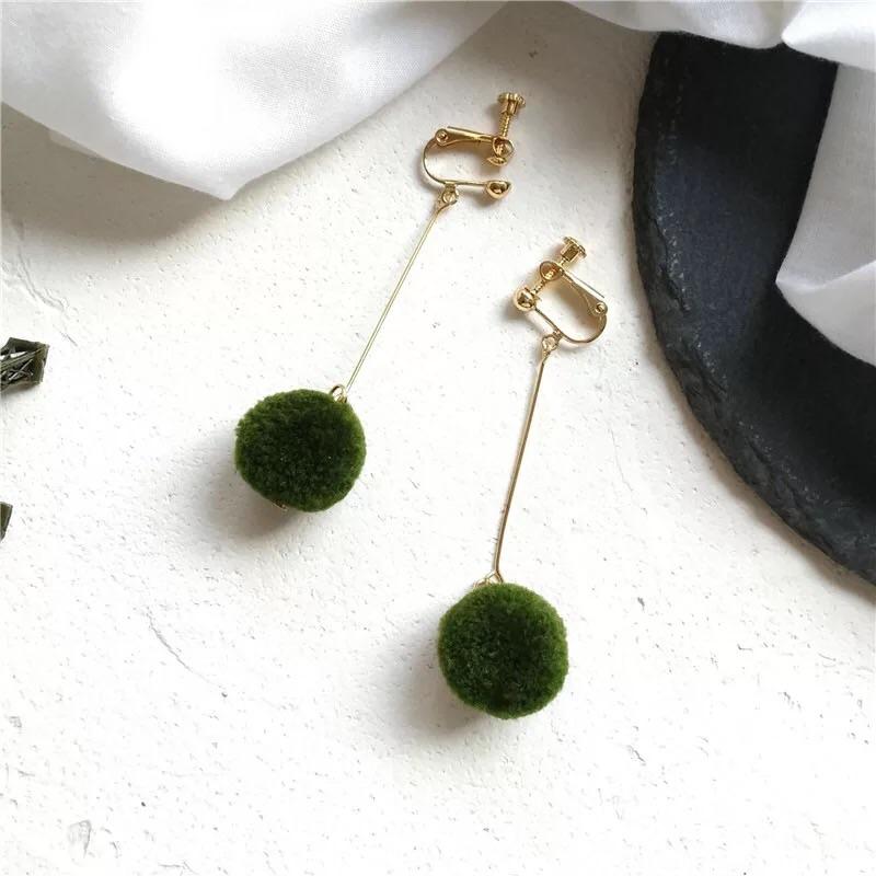 現貨 毛球耳環 球球耳環 耳針 垂釣耳環-細節圖5