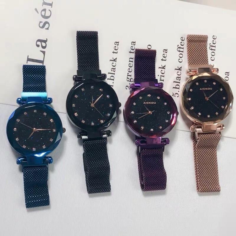 現貨 抖音 爆紅款 磁鐵錶 磁吸 手錶 磁吸錶 萬用錶 電鍍 水鑽錶 星空錶 情人對錶 閨蜜 生日禮物 情人 送禮 兒童-細節圖2