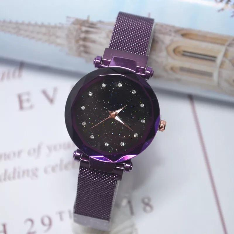 現貨 抖音 爆紅款 磁鐵錶 磁吸 手錶 磁吸錶 萬用錶 電鍍 水鑽錶 星空錶 情人對錶 閨蜜 生日禮物 情人 送禮 兒童-細節圖3