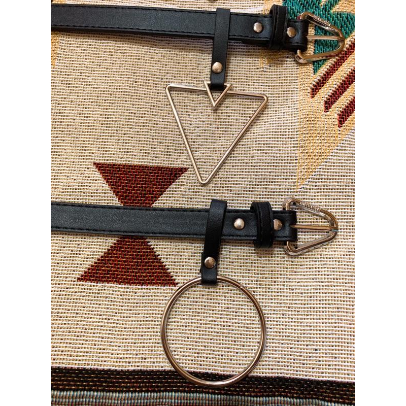 現貨 ⭕️ 鐵環皮帶 腰帶 圈圈 權志龍 皮帶 文青 學生最愛 韓妞 時尚 簡約 扣環皮帶 扣環 頸圈-細節圖4