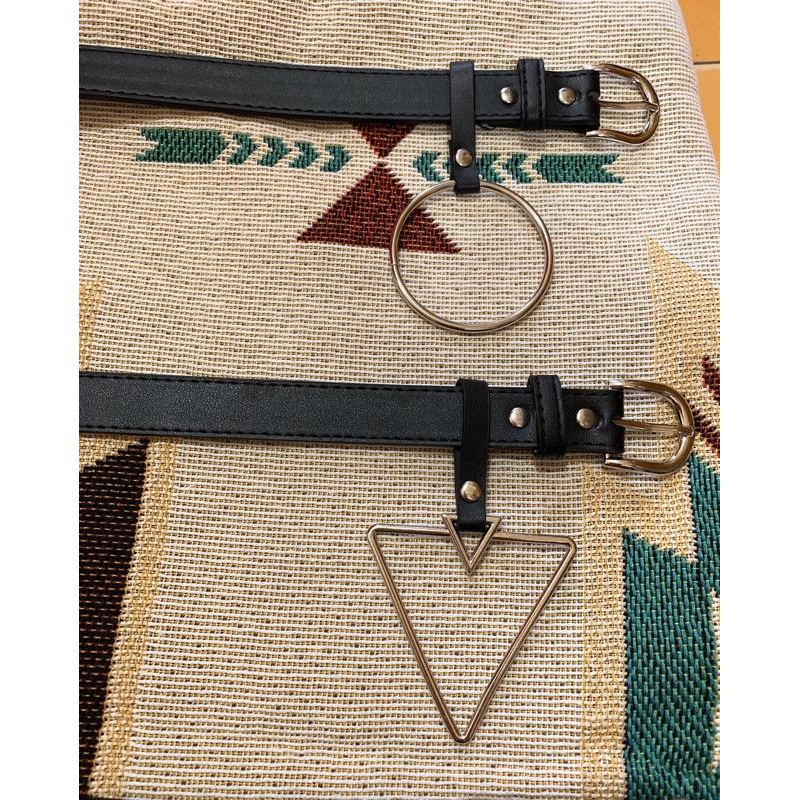 現貨 ⭕️ 鐵環皮帶 腰帶 圈圈 權志龍 皮帶 文青 學生最愛 韓妞 時尚 簡約 扣環皮帶 扣環 頸圈-細節圖5