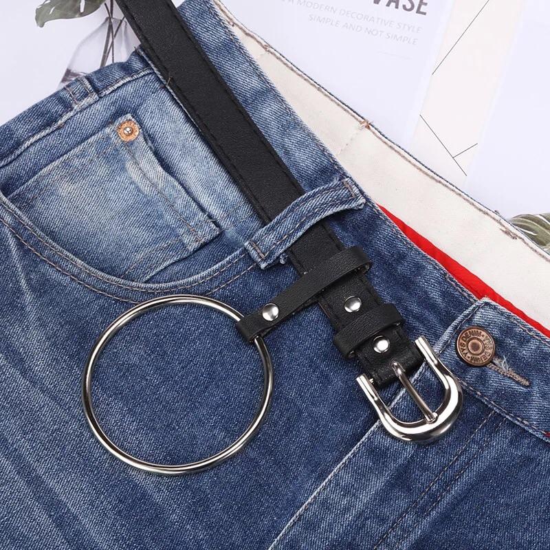 現貨 ⭕️ 鐵環皮帶 腰帶 圈圈 權志龍 皮帶 文青 學生最愛 韓妞 時尚 簡約 扣環皮帶 扣環 頸圈-細節圖6