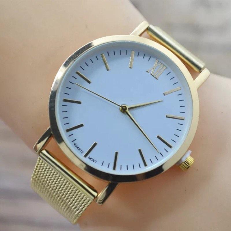 現貨 簡約金錶 手錶 鋼錶 數字錶 玫瑰金 生日 送禮 情侶 對錶-細節圖4