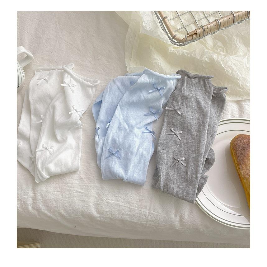 台灣現貨 蝴蝶結襪子女夏天薄款透氣 堆堆襪 女甜美少女芭蕾風中筒襪miu 透膚襪 泡泡襪 日系襪 韓系襪-細節圖7