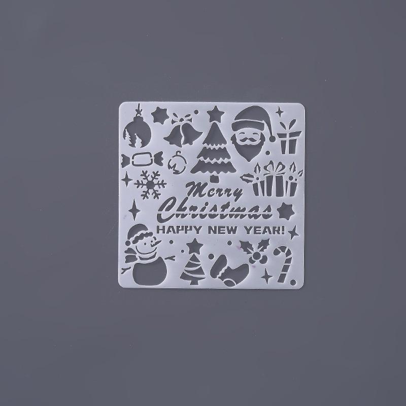 台灣現貨 5入 DIY塗鴉卡 插圖鏤空模板 模版繪畫工具 手工模尺 手賬 繪畫板 消字版用 繪圖模板 型板 鏤空-細節圖6