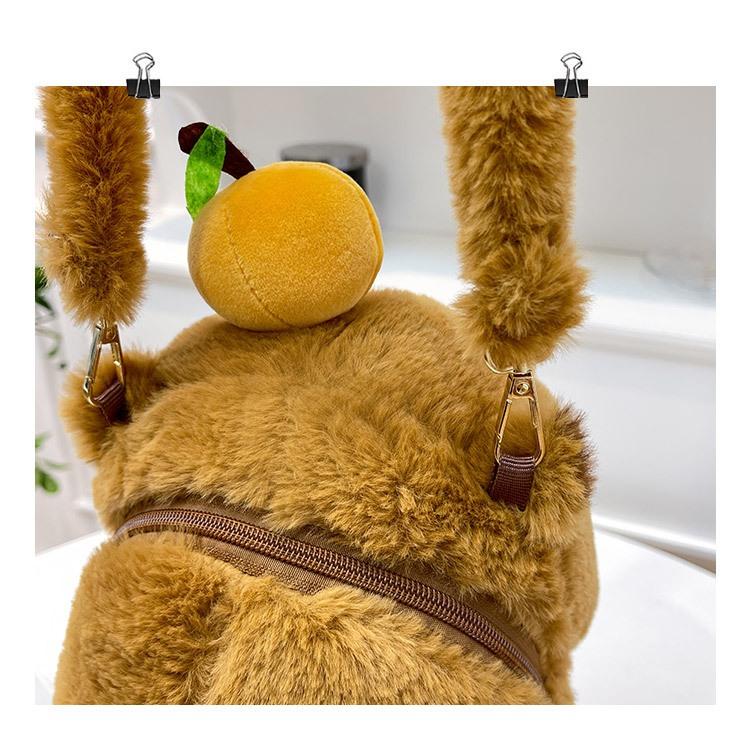 現貨 卡皮巴拉包包 可雙肩 單肩 卡皮巴拉背包 水豚娃娃 水豚君 後背包 包包 禮物 交換禮物 生日禮物 側背包 卡皮巴-細節圖7