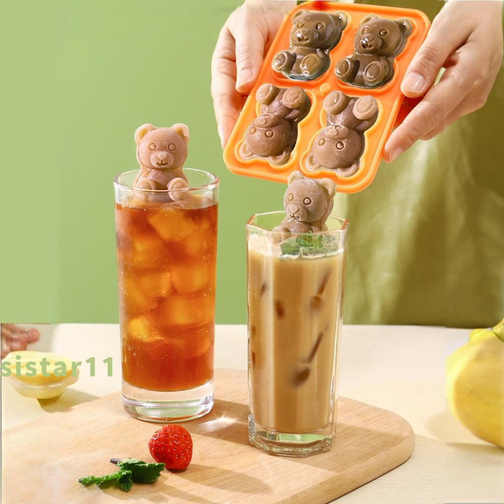 現貨 小熊冰格模具 小熊模具 冰塊模具 冰格模具 模具 蛋糕模具 烘培模具 製冰盒 交換禮物 冰盒 冰塊盒 冰盒模具-細節圖2