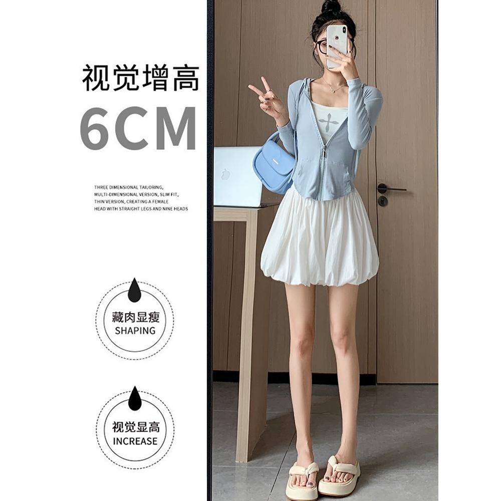 台灣出貨 材質超好 不退色不起毛球 y2k花苞裙 花苞褲裙 蓬蓬裙 不走光 褲裙 裙子 短褲-細節圖8