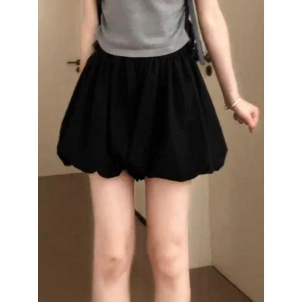 台灣出貨 材質超好 不退色不起毛球 y2k花苞裙 花苞褲裙 蓬蓬裙 不走光 褲裙 裙子 短褲-細節圖9