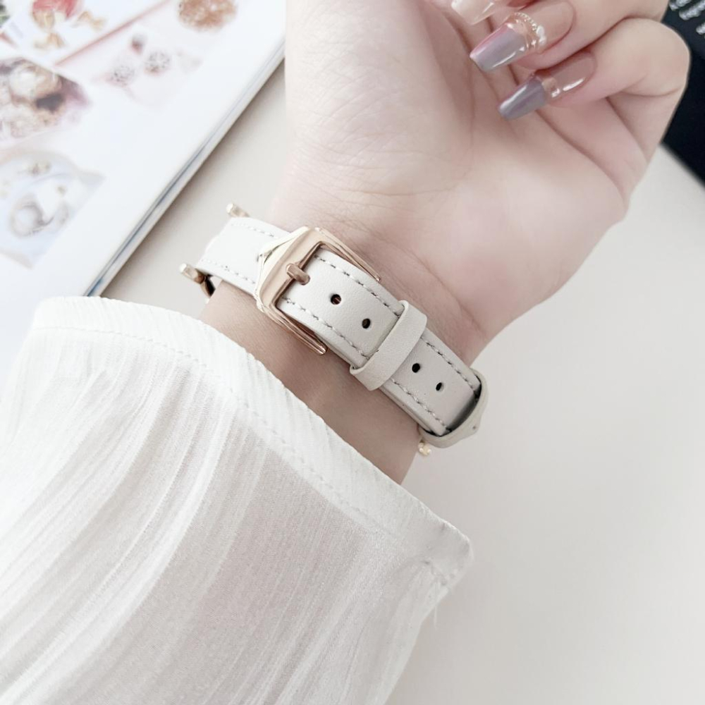 台灣現貨 Apple Watch 雙C錶帶 錶帶 小蠻腰 皮錶帶 小香錶帶 8 7 SE 6 5 4 3 真皮錶帶-細節圖4