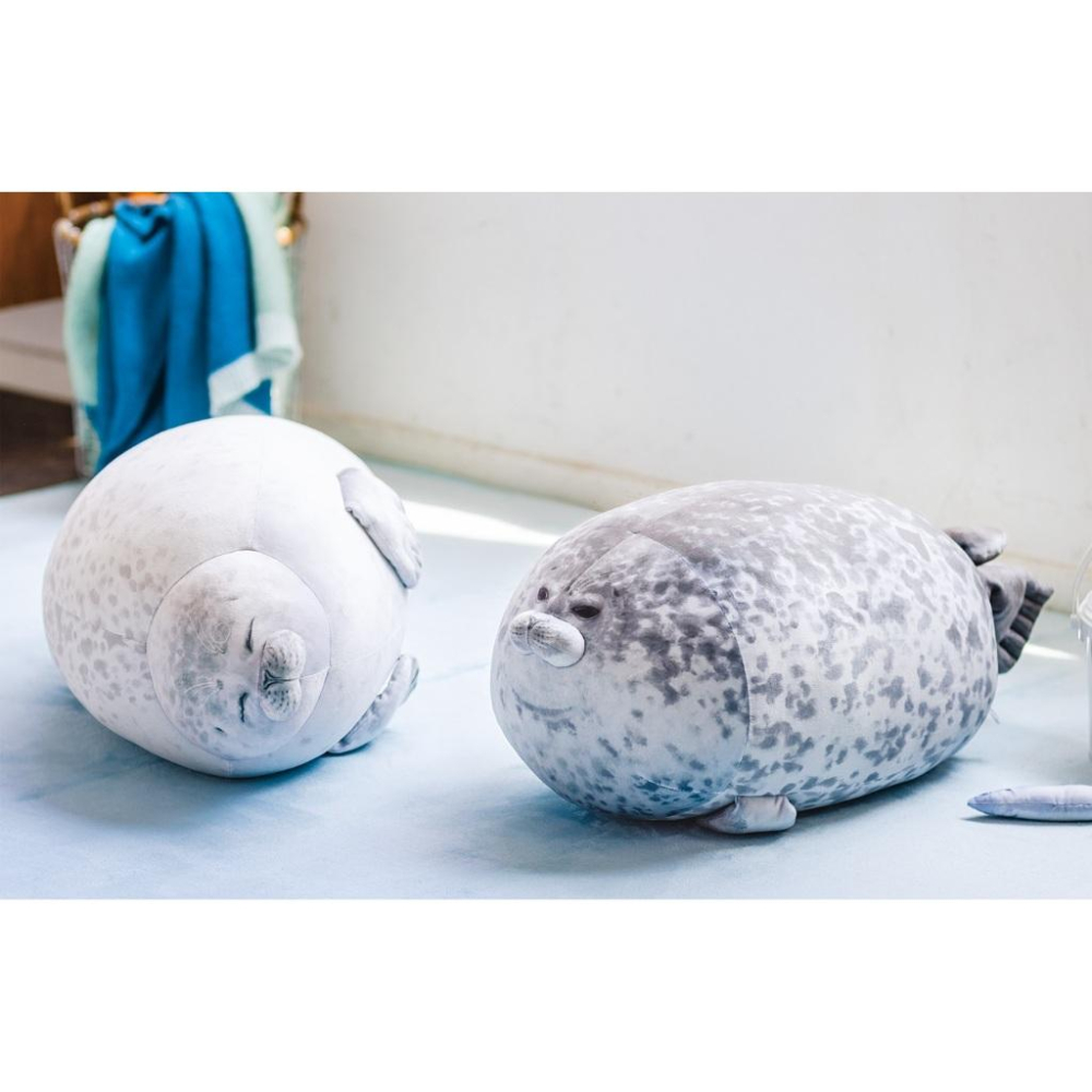 台灣現貨 日本大阪海豹抱枕團小海豹人偶玩偶毛絨玩具海遊館靠枕軟萌 海豹 抱枕 辦公室抱枕-細節圖4