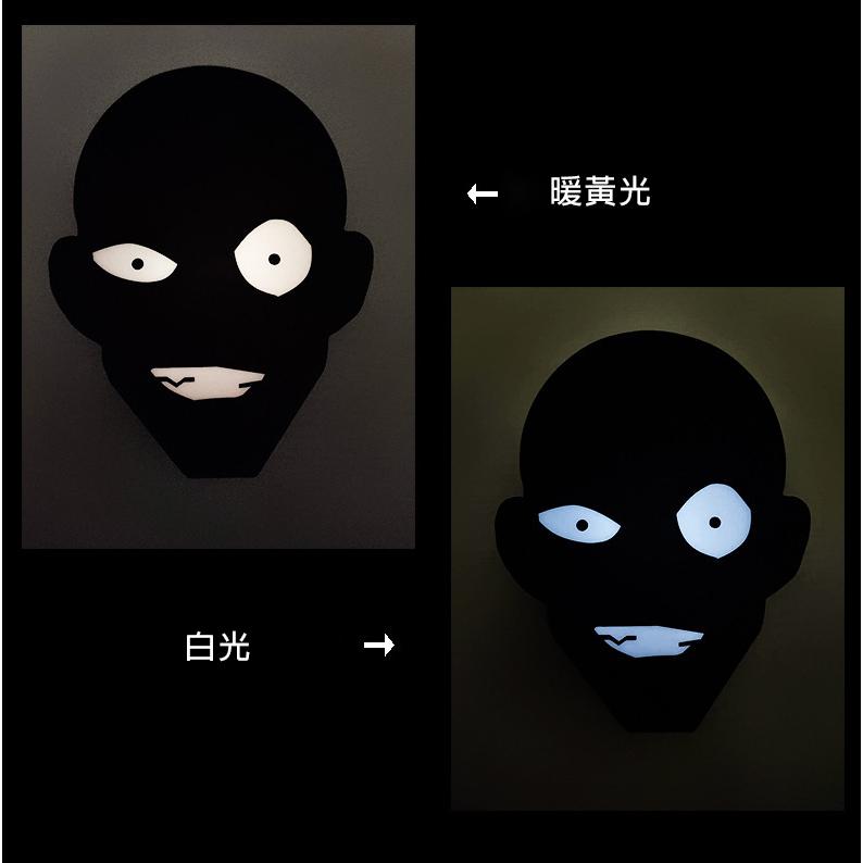 台灣現貨 黑衣人小夜燈 小黑人夜燈 創意檯燈 整人禮物 創意禮物 禮物 LED燈 床頭燈 黑衣人夜燈 小黑人小夜燈 生日-細節圖6