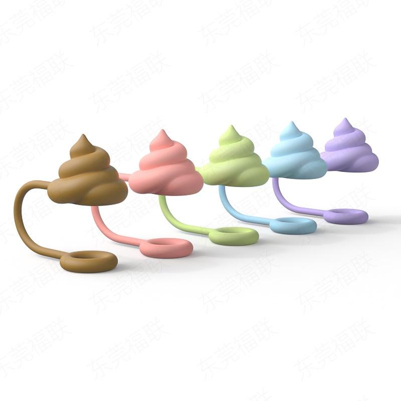 台灣現貨 便便吸管套 大便吸管套 吸管防塵套 吸管塞 吸管蓋 吸管防塵塞 吸管帽 玻璃吸管套 矽膠吸管套 吸管防塵蓋-細節圖6