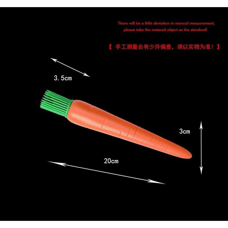 台灣現貨 紅蘿蔔造型 耐高溫 烤肉刷 果醬刷 刷子 刷具 醬油刷 烘培刷 醬料刷 刷 露營用品 矽膠烘培刷 油刷-細節圖4