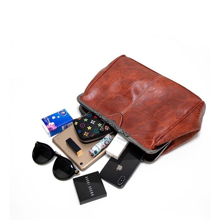 台灣現貨 多款包 口金包 肩背包 包包 手拿包 文青 手拿包 皮包 郵差包 皮包 皮革 手提包 肩背包 復古包 兩用-細節圖2