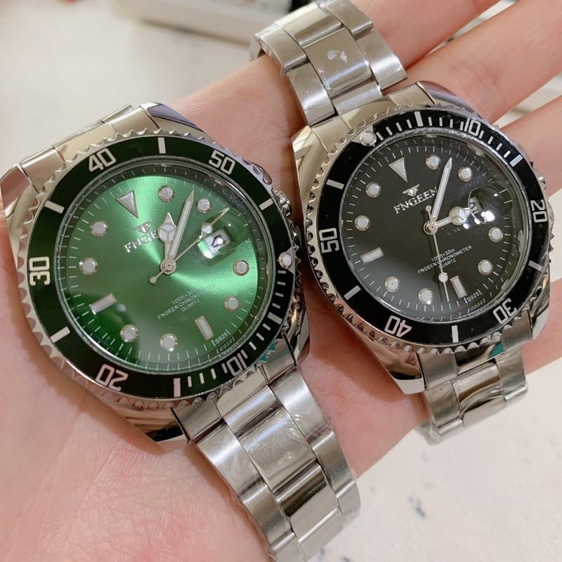 現貨 正版授權 鋼錶 夜光錶 質感超好 錶 手錶 日曆錶 水鬼 綠水鬼 黑水鬼 同款 上班族 業務 情人節 父親節-細節圖2