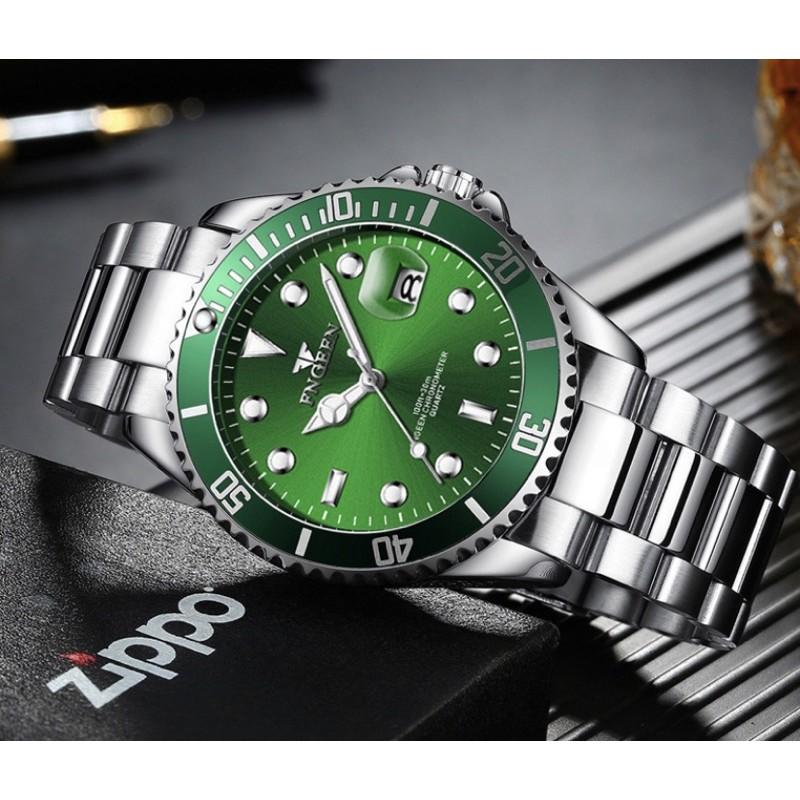 現貨 正版授權 鋼錶 夜光錶 質感超好 錶 手錶 日曆錶 水鬼 綠水鬼 黑水鬼 同款 上班族 業務 情人節 父親節-細節圖6