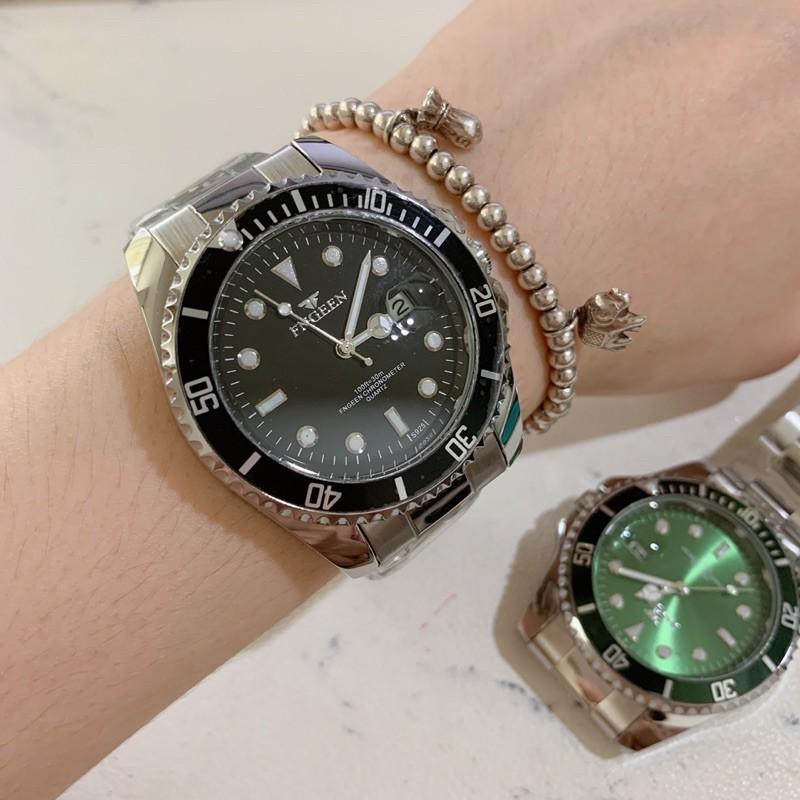 現貨 正版授權 鋼錶 夜光錶 質感超好 錶 手錶 日曆錶 水鬼 綠水鬼 黑水鬼 同款 上班族 業務 情人節 父親節-細節圖7
