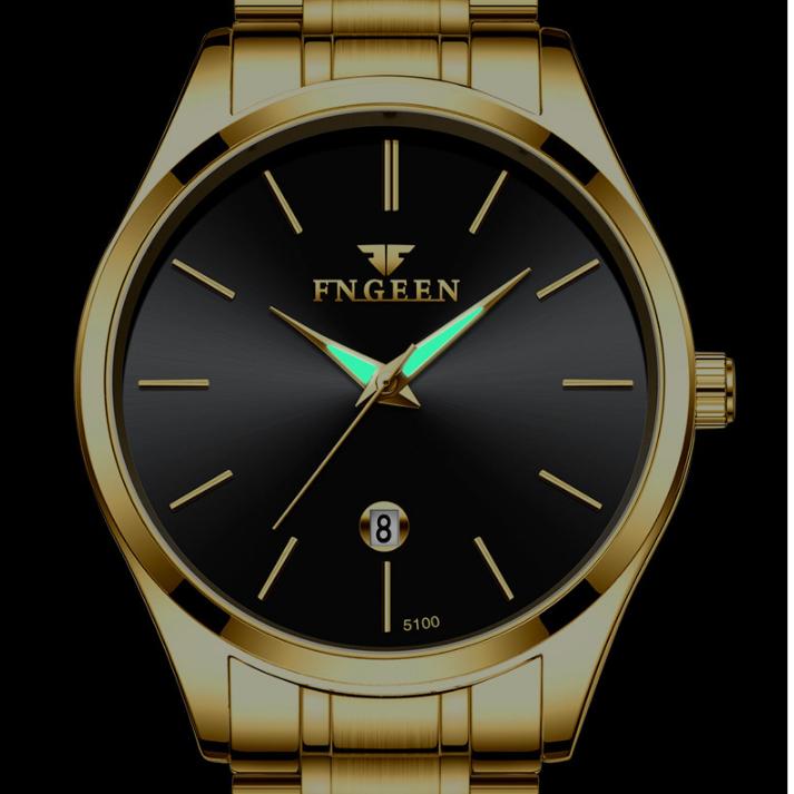 現貨 正版授權 簡約 夜光錶 日曆錶 鋼錶 金錶 簡約錶 造型錶 生日禮物 情人節 送禮 父親節 手錶 錶-細節圖2