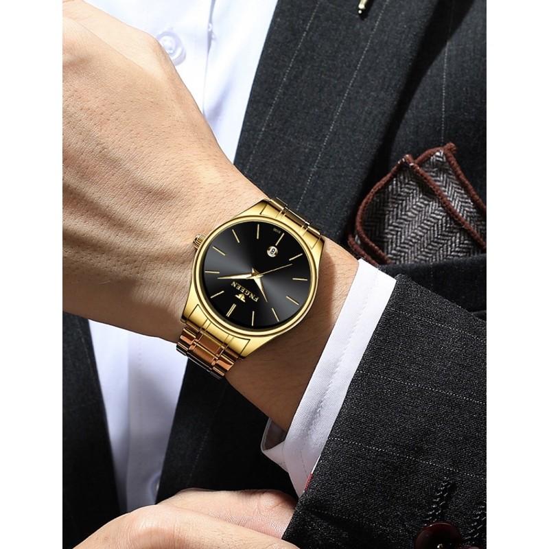 現貨 正版授權 簡約 夜光錶 日曆錶 鋼錶 金錶 簡約錶 造型錶 生日禮物 情人節 送禮 父親節 手錶 錶-細節圖5