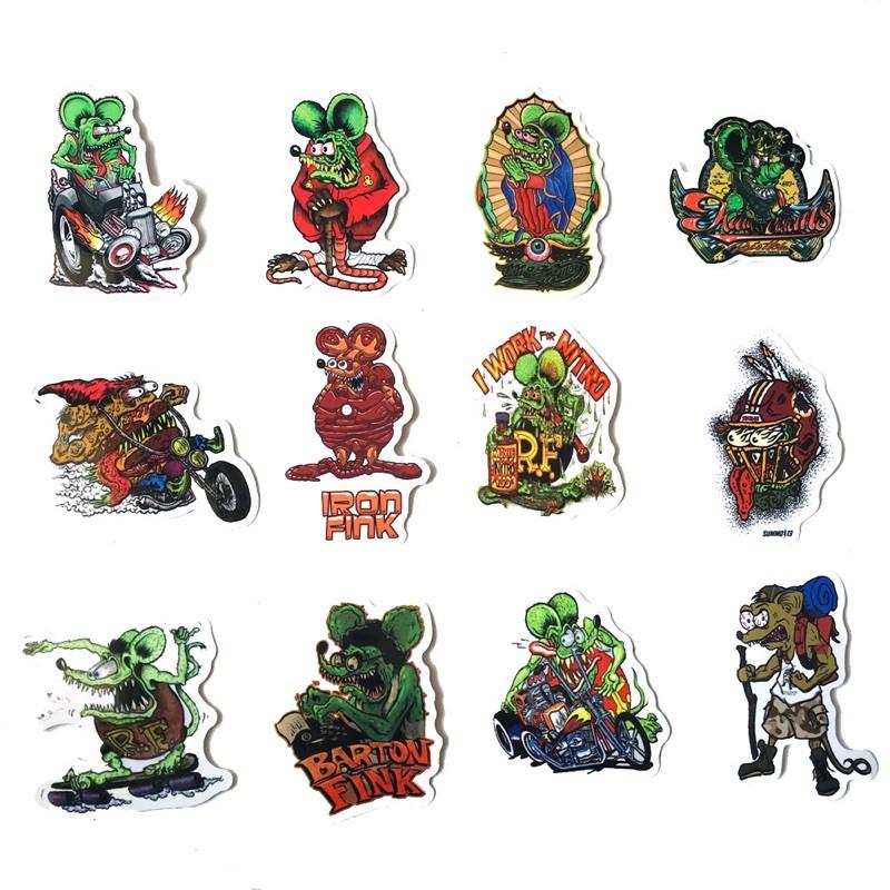 現貨 50張 不重複 芬克老鼠 Rat fink 芬克 貼紙 車貼 玻璃貼 筆電貼 壁貼 安全帽車 機車貼 貼-細節圖2